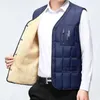 Mäns västar Spring Autumn Men Cotton Warm Vest Waistcoat Manlig ärmlös jacka blixtlåsfickor Casual Baggy for Man Plus Size 231130