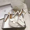 Cupid White Satin Platform Sandaler Ankle Strap Block Heel Women's Luxury Designer Pumpar Läder Evening Party Wedding Shoes Factory Factwear