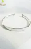 Flyleaf Brand 100 925 Sterling Silver Smooth Round Open Bracelets Bangles For Women Minimalism Lady Fashion Jewellery CX2007064510297