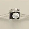 Kamera smycken charms pärlor priginaler s925 sterling silver passar för europeiska stil armband lw590h7284y