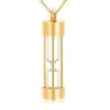 Eternity Memory Hourglass Urn Necklace Memorial Cremation Jewelry Stainless Steel Pendants Locket Holder Ashes for Pet Human Y2205227Z