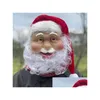 Festmasker god jul jultomten latex mask utomhus ornamen söt dräkt maskerad peruk skägg klä upp xmas gc2358 droppe Deliv DHG7O