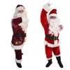 Święty Mikołaj gra rolę białego brodatego dziadka w zestawie świątecznym Cosplay Cosplay Cosplay