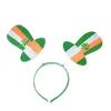 St. Patrick's Day pannband gröna shamrock clover topp hatt boppers pärlor halsband olika stilar för irländska fest gynnar kostymtillbehör gröna