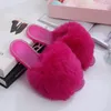 Slippers PROWOW Four Seasons Fur Slippers for Women Round Head Lady's Flat Bottom Imitation Rabbit Hair Slippers Home Outside Slides 7493 231130