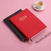 메모장 2024 Planner Notebook A4 English Agenda Daily DIARY 365 DAYS CALENDAR INDEX 스티커 사무실 학교 공급 231201