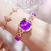 Wristwatches UTHAI L92 Women's Watch Brand Advanced Fashion Light Luxury Crystal Inlaid Diamond Waterproof Female Quartz Watches Clock