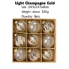 Party Decoration 1Set/9pcs Christmas Ball Decorations Boutique Transparent målade vita svarta trädtillbehör hängdekor