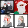 Decorazioni natalizie Decorazione Creativa Maschere per barba Babbo Natale Adt Viso riutilizzabile unisex Ers Per Natale Cosplay Party Drop Delivery Dhp9M