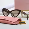 23SSMIUMIUS OUNSTRASSES Designer owalne luksusowe okulary przeciwsłoneczne damskie anty-promieniowanie Uv400 Osobowość męskie szklanki retro szklanki wysokiej jakości okulary przeciwsłoneczne o wysokiej wartości