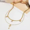 Chains Niche Love Pendant Chain Necklace For Women Valentine's Day Gifts Heart-shaped Design Zinc Alloy Girls Banquet Jewelry