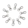 100pcs Alloy Swivel Lanyard Snap Hook Lobster Claw Clasps Jewelry Making Bag Keychain DIY Accessories293V