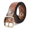 Ceintures MEDYLA hommes de haute qualité en cuir véritable ceinture de luxe concepteur ceintures hommes cuivre boucle sangle mâle jean pour homme Cowboy MD21403 231201