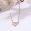 Blue box TF Classicdesigner tiff necklace top T Di Necklace Boutique Jewelry Valentine's Day Gift Love Pendant Heart shaped Christmas present