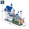 Fournitures de jouets de Noël 11810 pièces Mini ville célèbre château cygne blocs de construction en pierre briques d'architecture mondiale jouets éducatifs pour enfants cadeaux 231129