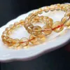 Bracelets à maillons en Citrine naturelle, perles pyramidales, accessoires de luxe, bijoux en pierre de cristal de Quartz, 1 pièce, 9.5MM