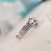 Cluster Ringe Q2023 Trend Fingerring Silber Farbe Für Frauen Riesige Zirkon Stein Versprechen Hochzeit Engagement Zubehör