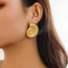 Desinger Big Conch Metal Shell Studs For Women Trendy Charms Daminie Biżuteria Moda Kobieta