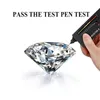 Bröllopsringar 0 5 karat hjärta 925 Sterling Silver Ring Pass Diamond Test Pink Black Simple Fine Jewelry 231201