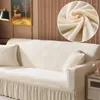 Chair Covers Solid Color Thickened Lace Crystal Velvet Sofa Cushion Light Luxury Cover Full Coverage Elastic Fabric