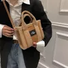 Borsa tote autunno e inverno Nuova borsa in cashmere di agnello Borsa a tracolla singola da donna237B