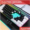 키보드 RGB 백라이트 키패드 트락 포팩트 미니 게임 화합물 기능 V700WB 유선 61keys mticolor 230109 드롭 배달 컴퓨터 netw dhnul