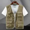 Gilet de sauvetage bouée 6XL unisexe extérieur multifonctionnel gilet de pêche multi-poches Camping aventure pêche photographie équitation chasse Cargo gilet 231201