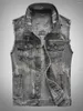 Men's Vests Spring Autumn Vintage Design Mens Denim Vest Male Retor Sleeveless Jackets Men Ripped Hole Jean Waistcoats Clothing