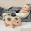 دمى الدمى 5 بوصة Simation Soft Sile Pig Doll Toy Body Hairy Kids Hig Gift 231027 Drop Delivery Toys Dolls Accessories DHJ4V