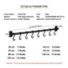 Supports de rangement Racks Crochet de cuisine noir support mural porte-outils de garde-manger étagère de cuisine barre de garde-manger en aluminium pour ustensiles de cuisine support de rangement d'ustensiles 231201