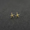 Fashion starfish stud earrings zinc alloy silver plated stud earring Marine biological stud earrings for women whole229S
