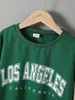 Hoodies Sweatshirts Vintage LOS ANGELES Brief Drucken Jungen Casual Kreative Pullover Sweatshirt Langarm Rundhals Tops Kinder Kleidung 231201