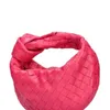 Woven venetaabottegaa Autumn/winter Jodie Handbag Rose Red Mini Women's Dumpling Bags 40XF