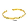 Bangle 316L Stainless Steel Green Stone Bangles For Woman Vintage White Zircon Open Bohemian Jewelry Gifts Drop