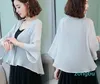 Sciarpe Camicia coreana in chiffon Estate Sottile Morbido Cardigan corto Mantello da donna Abbigliamento per protezione solare femminile Scialle per protezione solare da spiaggia