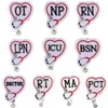 Anpassad medicinsk nyckelring filt Stetoskop OT NP RN LPN ICU BSN Doctor Rt MA PCT Drivning Badge Rece for Nurse Accessories2665