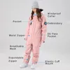 Skiing Suits Winter Ski Suit Women Warm Outdoor Snowboard Jacket Men Overalls OnePiece Waterproof Hooded Set 231130