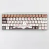 Claviers 136 touches chocolat café PBT colorant Sublimation clé capuchon MOA profil Keycap pour Mx Switch bricolage jeu clavier mécanique Gk61 231130