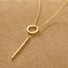 Pendants ZHOUYANG 925 Sterling Silver Long Pendant Necklace For Women Romantic Yellow Gold Color Gifts Fine Jewelry EMNL003