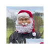 Festmasker god jul jultomten latex mask utomhus ornamen söt dräkt maskerad peruk skägg klä upp xmas gc2358 droppe Deliv DHG7O