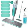 Mops Magic Vloerreiniging Veegmachine Bezems Met Microvezelpads 360 ° Rotatie Platte Spray Mop Bezem Voor Thuis Spin 231130