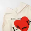 Designer Luxury CP Lanvin Classic Fashion Bekväm hoodie Samma brev Kärlek Flockning Löst och mångsidigt för män och kvinnorälskare Stone 375
