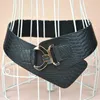 Belts Elastic Women's Wide Belt Fashion Cinch Belt Cummerbund Suitable For Dress Coat Metal Litchi Pattern Wide Waist Belts 231201