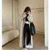 Women's Knits Chic Long Knitted Cardigan Women 2023 Autumn Loose White Knitwear Ladies Open Stitch Full Sleeve Elegant Sweater Winter