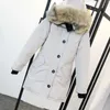 Parkas femininas estilo canadense Geese comprimento médio 2580 edição de inverno versão espessada 2jfq