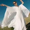 Casual Dresses Chiffon Diamond V-Neck Evening 2023 Wedding Party Maxi Long Robe National Clothing Abaya African