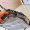 Stella McCartney Falabella Mini Tote Bag Woman Metallic Sliver Black Taly Shopping Dames Handtas Leer Crossbody Schoudertassen Wallet Purse 33es