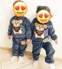 衣類セット3PCS冬の幼児の男の子の女の子の女の子服のセーターコートパンツフード付きベスト服セット幼児スーツ231201