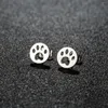 Stud Oorbellen Mooie Hond Print Liefde Hart Voor Vrouwen Roestvrij Staal Oor Piercing Oorbel Moederdag Sieraden Geschenken Aretes