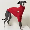 Dog Apparel Italian Greyhound Sweater Whippet Turtleneck Red Christmas Knitted Warm Pet Clothing 231130